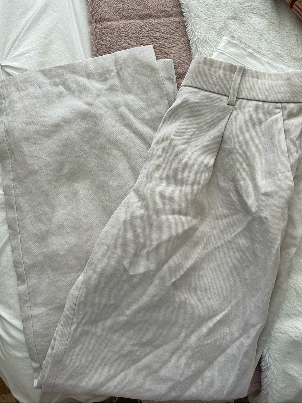 H&M Women’s Cream Linen Trousers